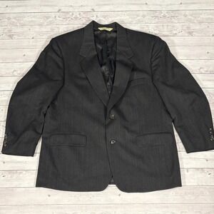 Evan Picone Gray Pinstripe Wool Blazer Sport Coat Suit Jacket Mens
